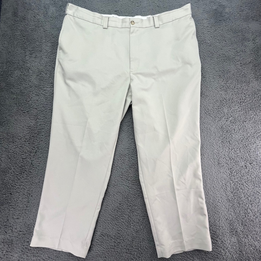 Oak Hill Mens Khaki Flat Front Dress Pants Size‎ 46 Waist 28 Length